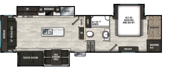 Coachmen RV Brookstone  310RL - DSO Floorplan
 5th Wheel Trailers