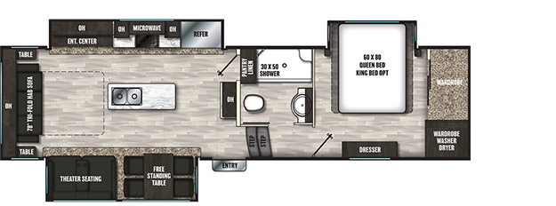 Coachmen RV Brookstone  290RL Floorplan
 5th Wheel Trailers