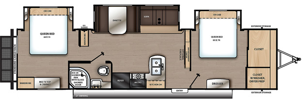 Coachmen RV Catalina Legacy Edition 343BHTS2QB Trailers