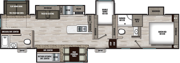 Coachmen RV Chaparral 373MBRB Floorplan 5th Wheel Trailers