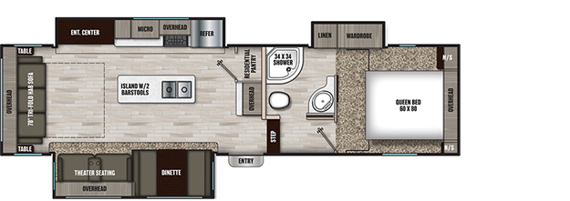 Coachmen RV Chaparral Lite 30RLS Floorplan
 5th Wheel Trailers