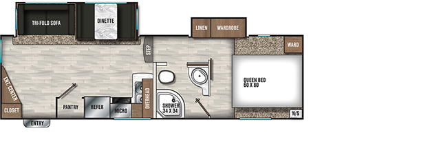 Coachmen RV Chaparral Lite 25MKS Floorplan
 5th Wheel Trailers