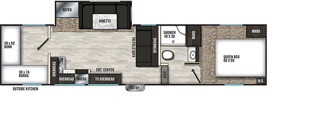 Coachmen RV Chaparral X 274X Floorplan
 5th Wheel Trailers