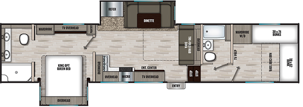 Coachmen RV Chaparral X 355FBX Floorplan
 5th Wheel Trailers