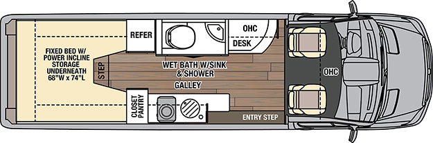 Coachmen galleria 24A Floorplan