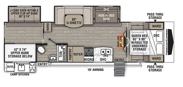 Coachmen RV Freedom Express Liberty Edition 310BHDS Trailers