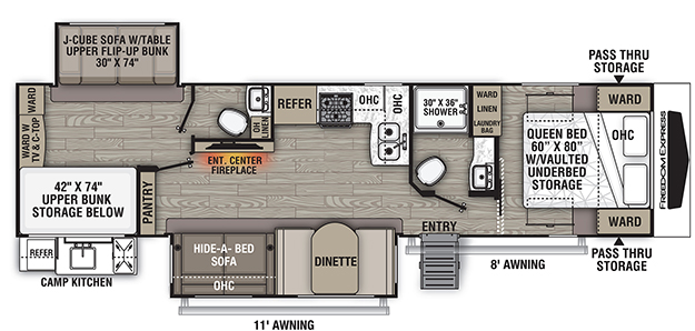 Coachmen RV Freedom Express Liberty Edition 326BHDSLE Trailers